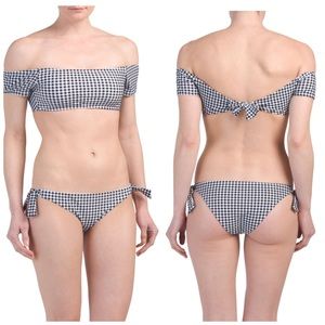NWT Cabana De Sol Gingham Swimsuit large beach vacation